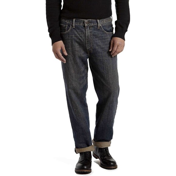 NWT $69.50 Levi's 550 Relaxed Fit Jeans 100% Cotton Dark Wash Men's Size 42x34 - Picture 1 of 8